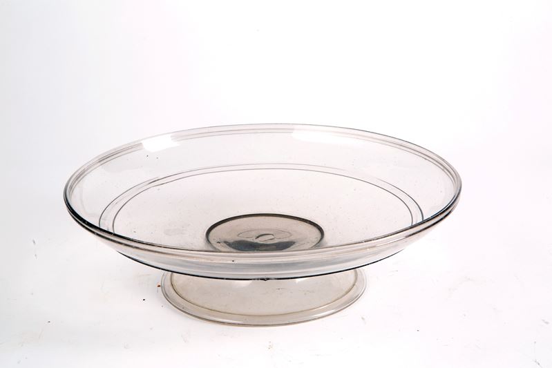 Alzata in vetro soffiato