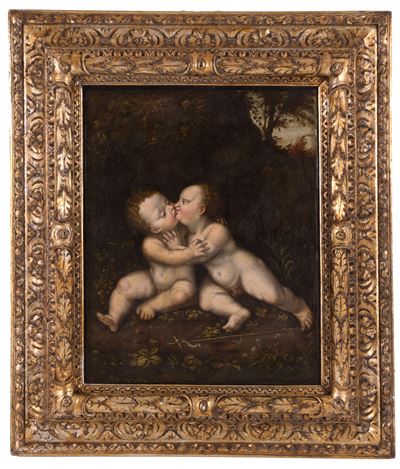 Dipinto "gesu' Bambino e San Giovannino"