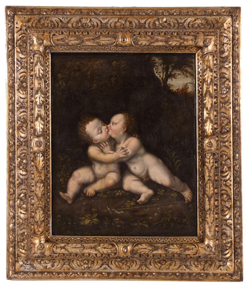 Dipinto "gesu' Bambino e San Giovannino"
