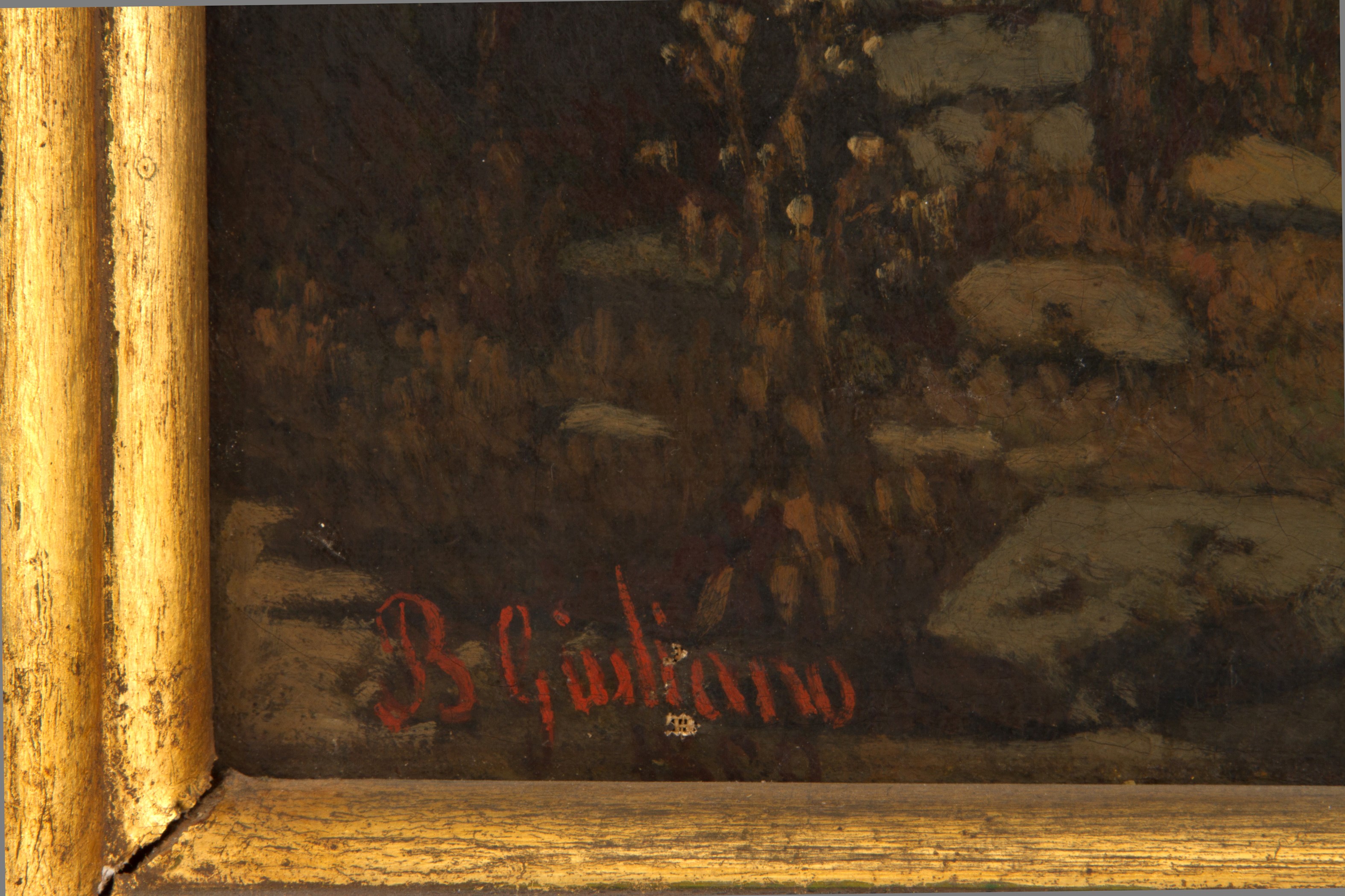 Bartolomeo Giuliano - Dipinto "paesaggio con Personaggi"