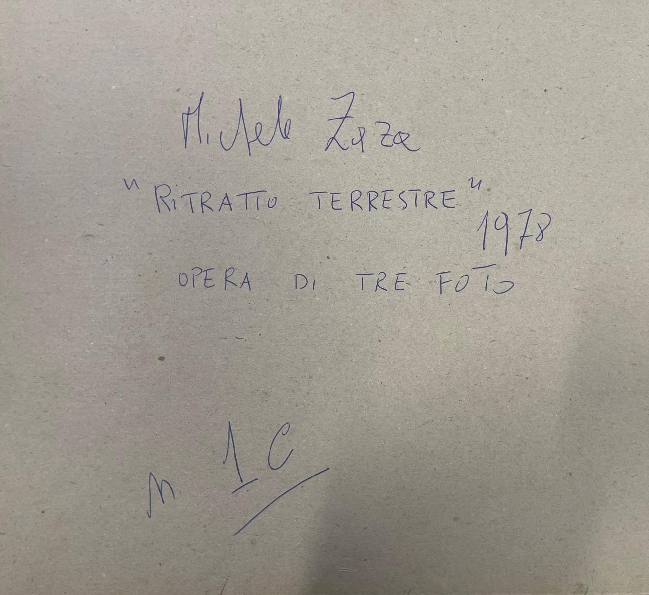 Michele Zaza - "ritratto Terrestre, 1978"