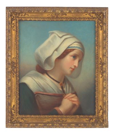 Pastello "donna in Preghiera"