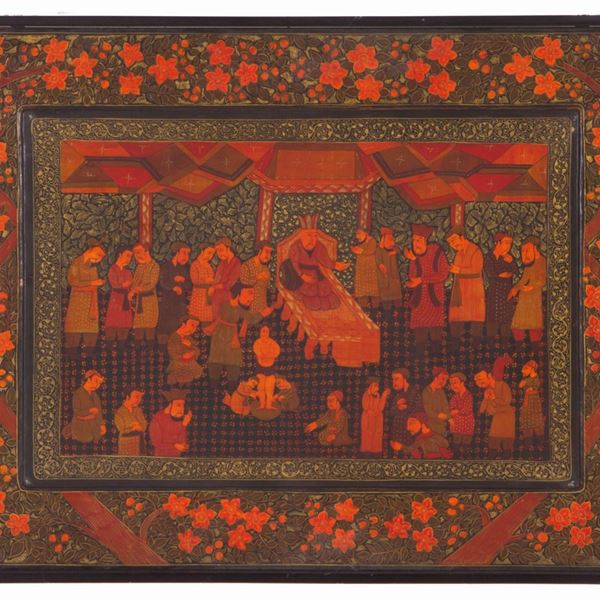 Panel "LIFE SCENES AND FLORAL SUBJECTS"