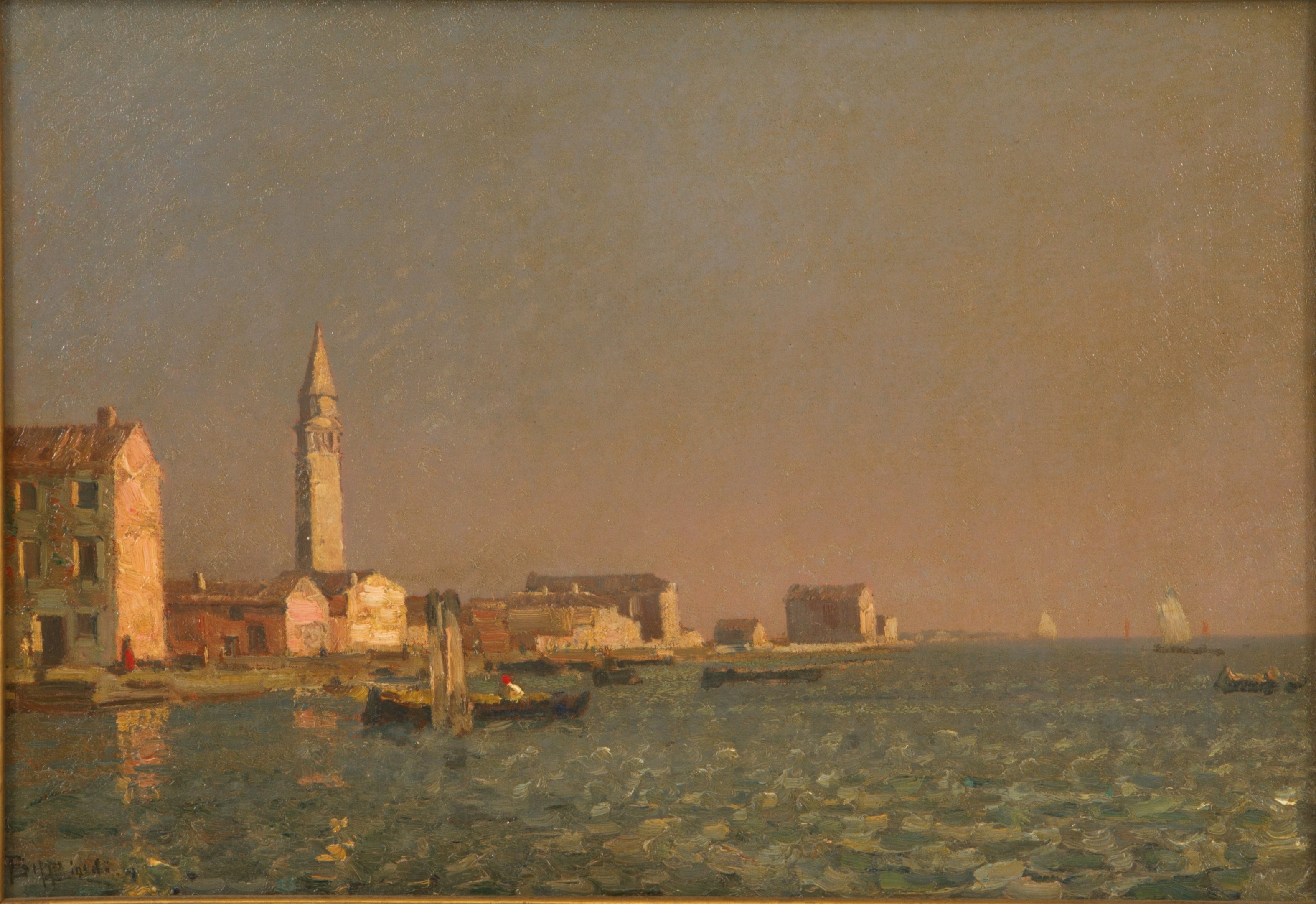 Beppe Ciardi - Dipinto "veduta di Burano"
