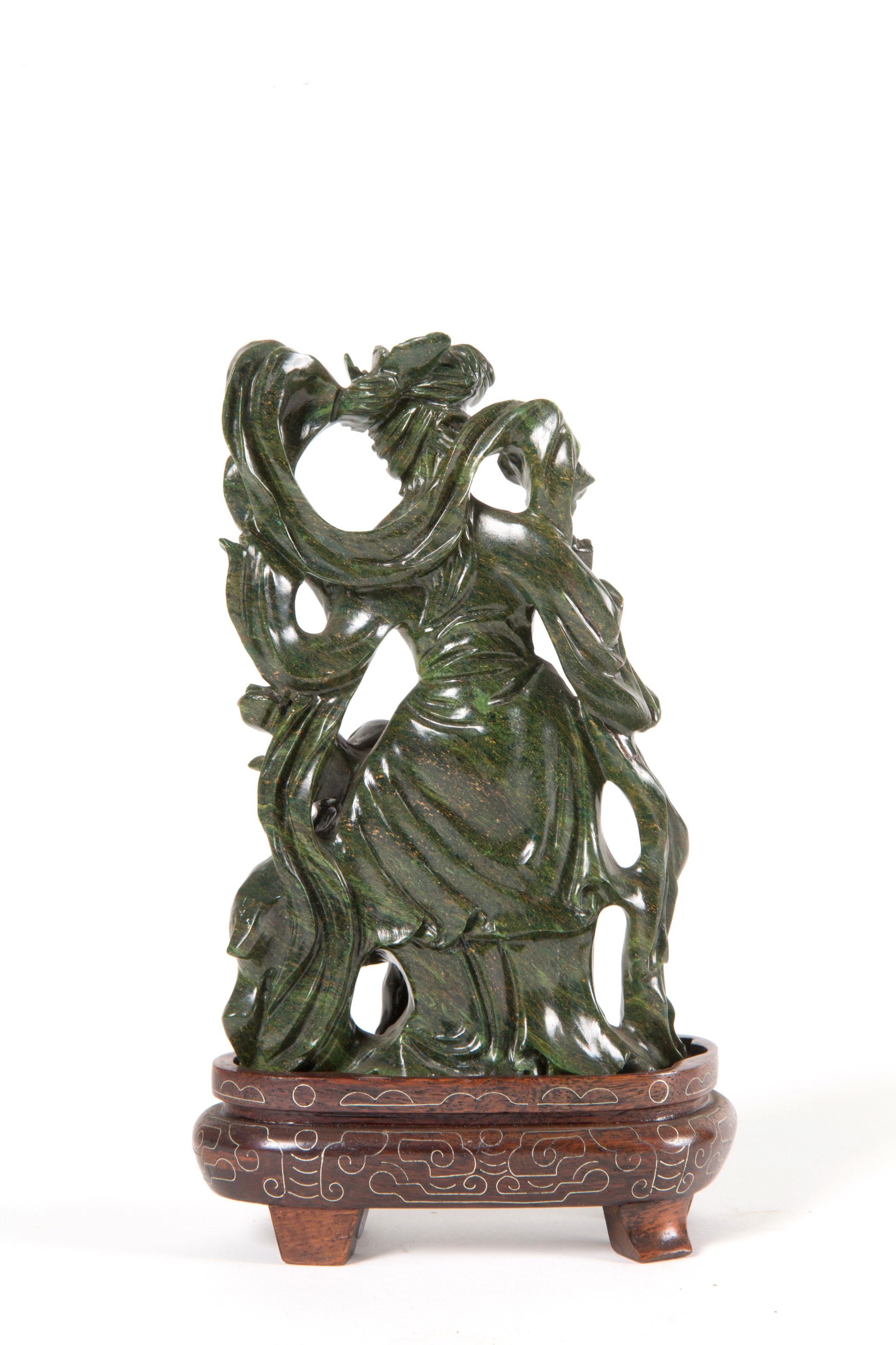 Scultura "FIGURA FEMMINILE CON CERVO"