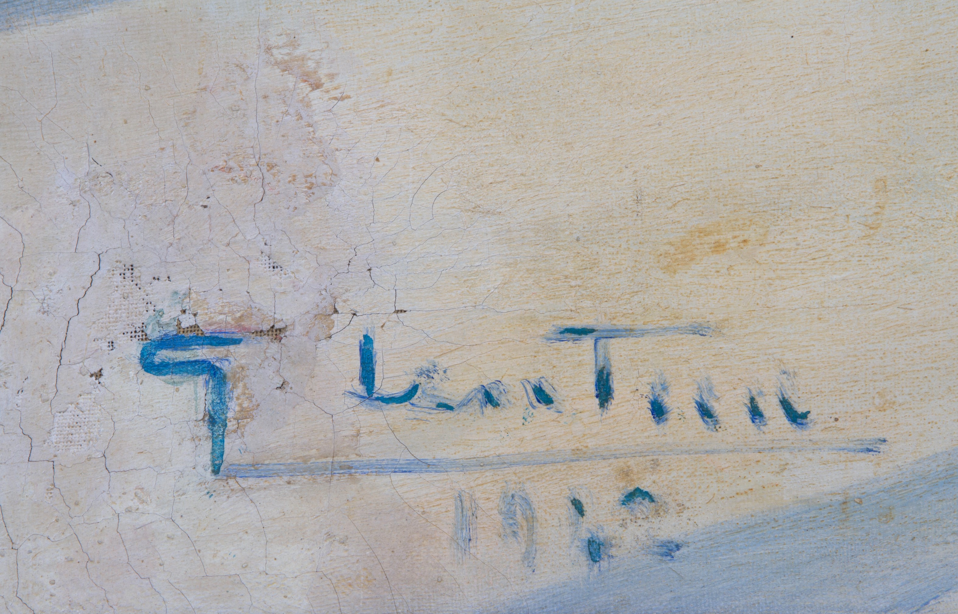 Giovanni Lentini - Dipinto "paesaggio Invernale con Alberi"