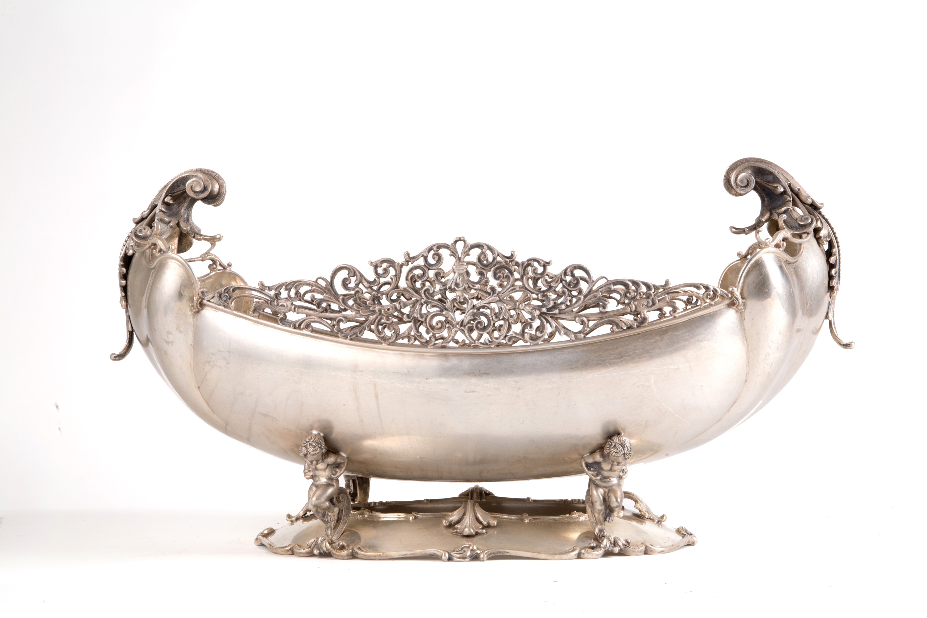 Grande centrotavola in argento