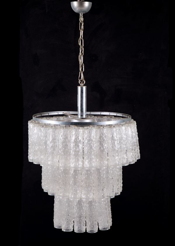 Glass chandelier