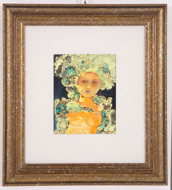SAKTI BURMAN - Painting "NUDE OF WOMAN"