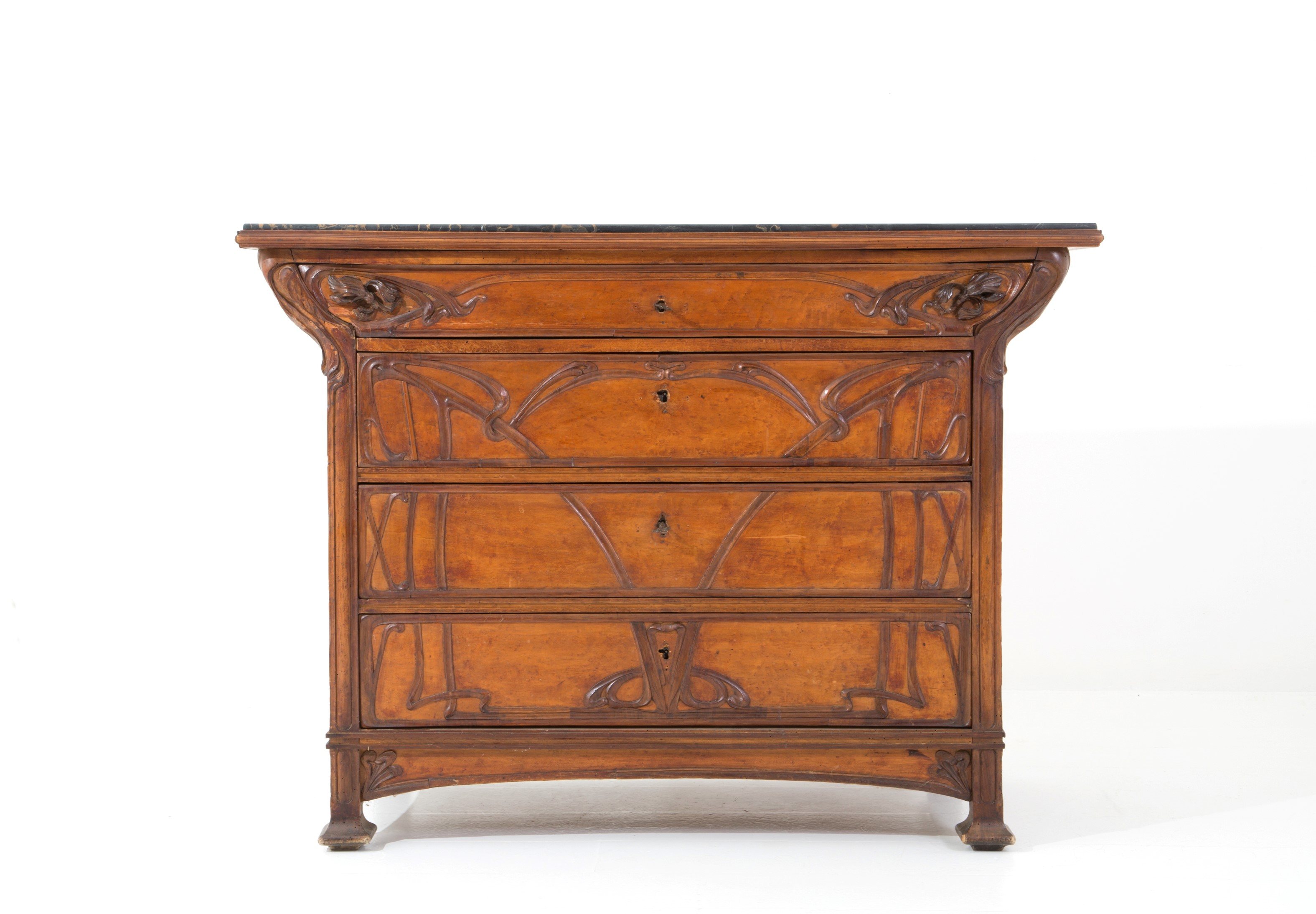 Comò con piano in marmo