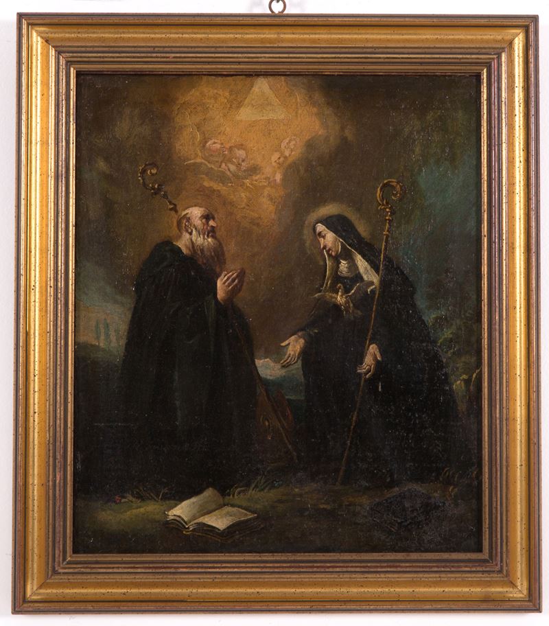 Dipinto "sant'antonio Abate e Santa Teresa"