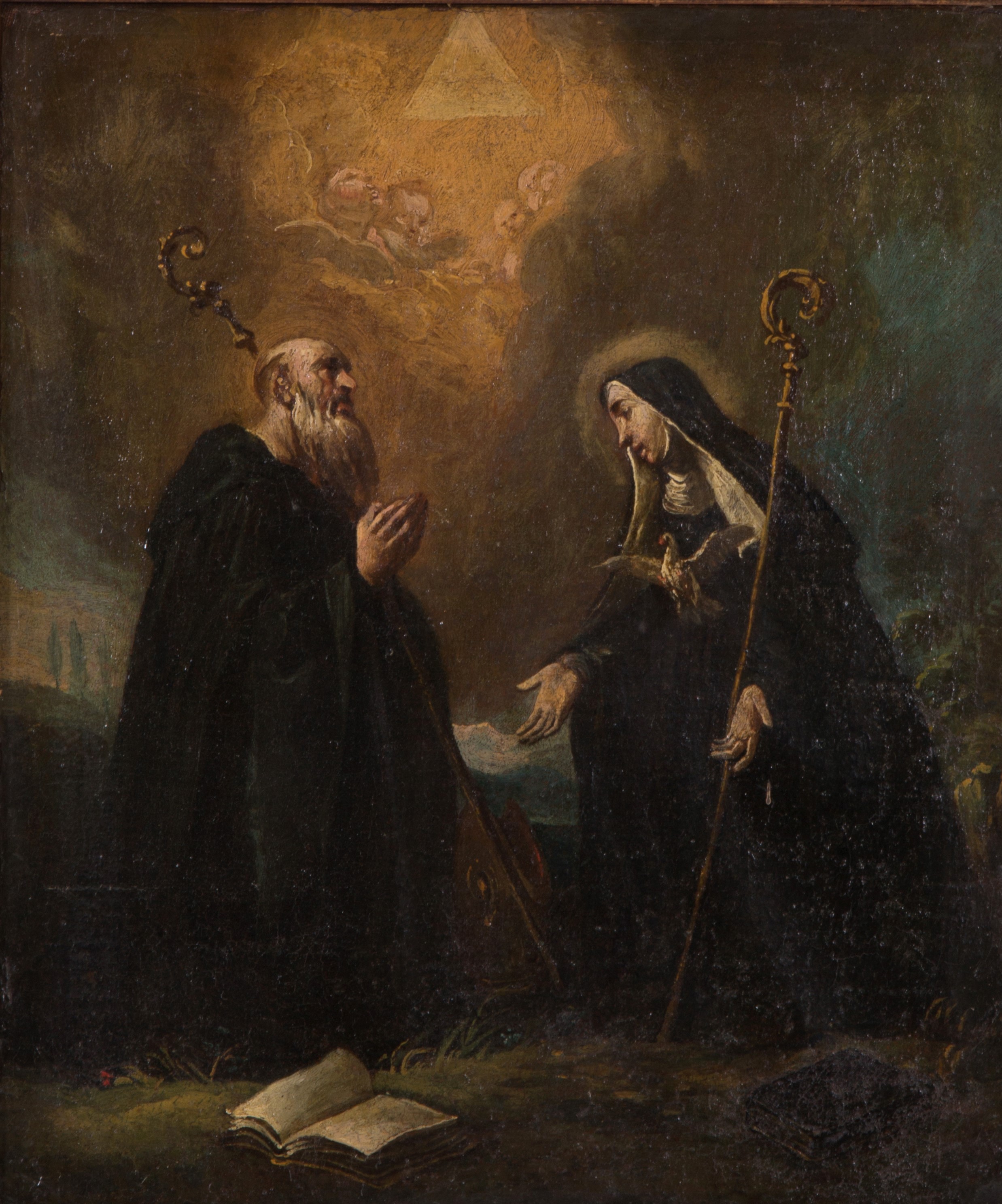 Dipinto "sant'antonio Abate e Santa Teresa"