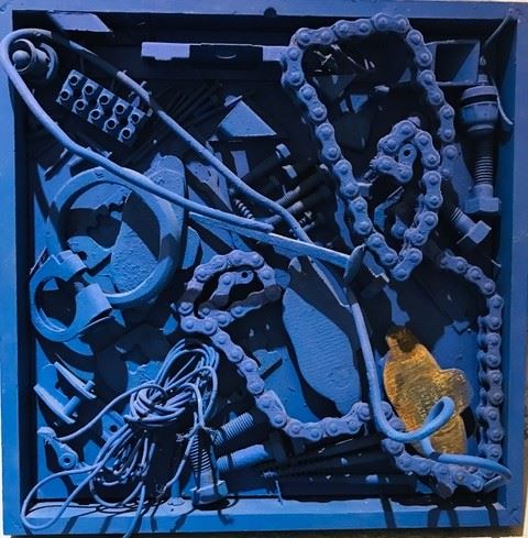 GIOVANNA MALACARNE - Sculpture "UPCYCLING INDIGO"