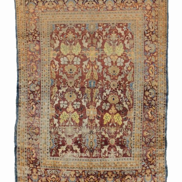 Heriz carpet in silk. Persia