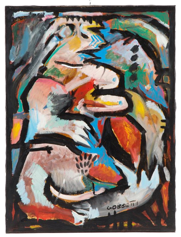NICOLA DUSI GOBBETTI - Painting "PORTRAIT OF A WOMAN"