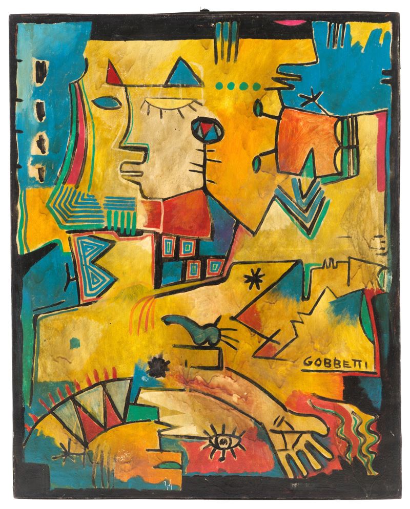 Nicola Dusi Gobbetti - Dipinto "omaggio a Kodra"