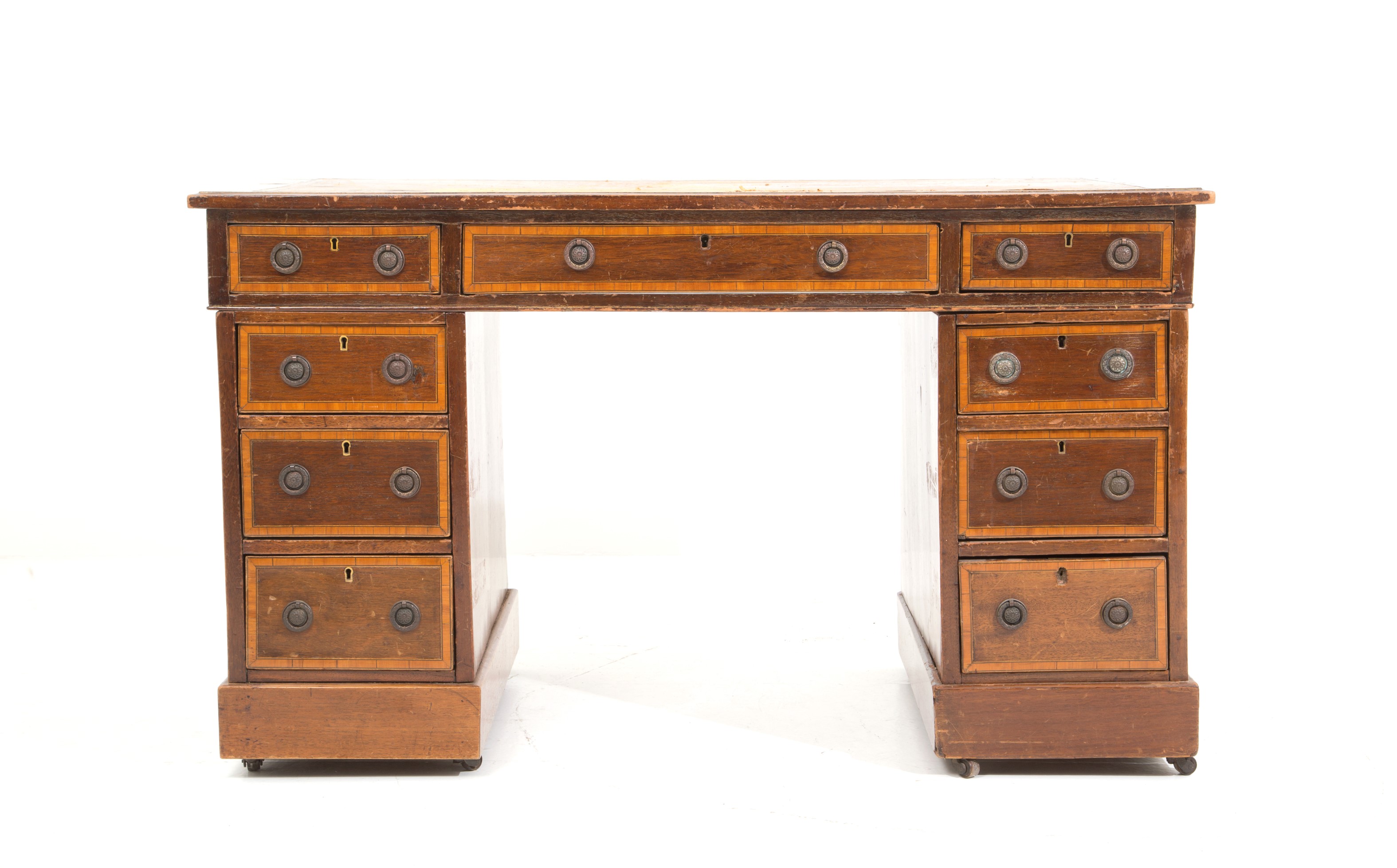 Scrivania in legno filettato