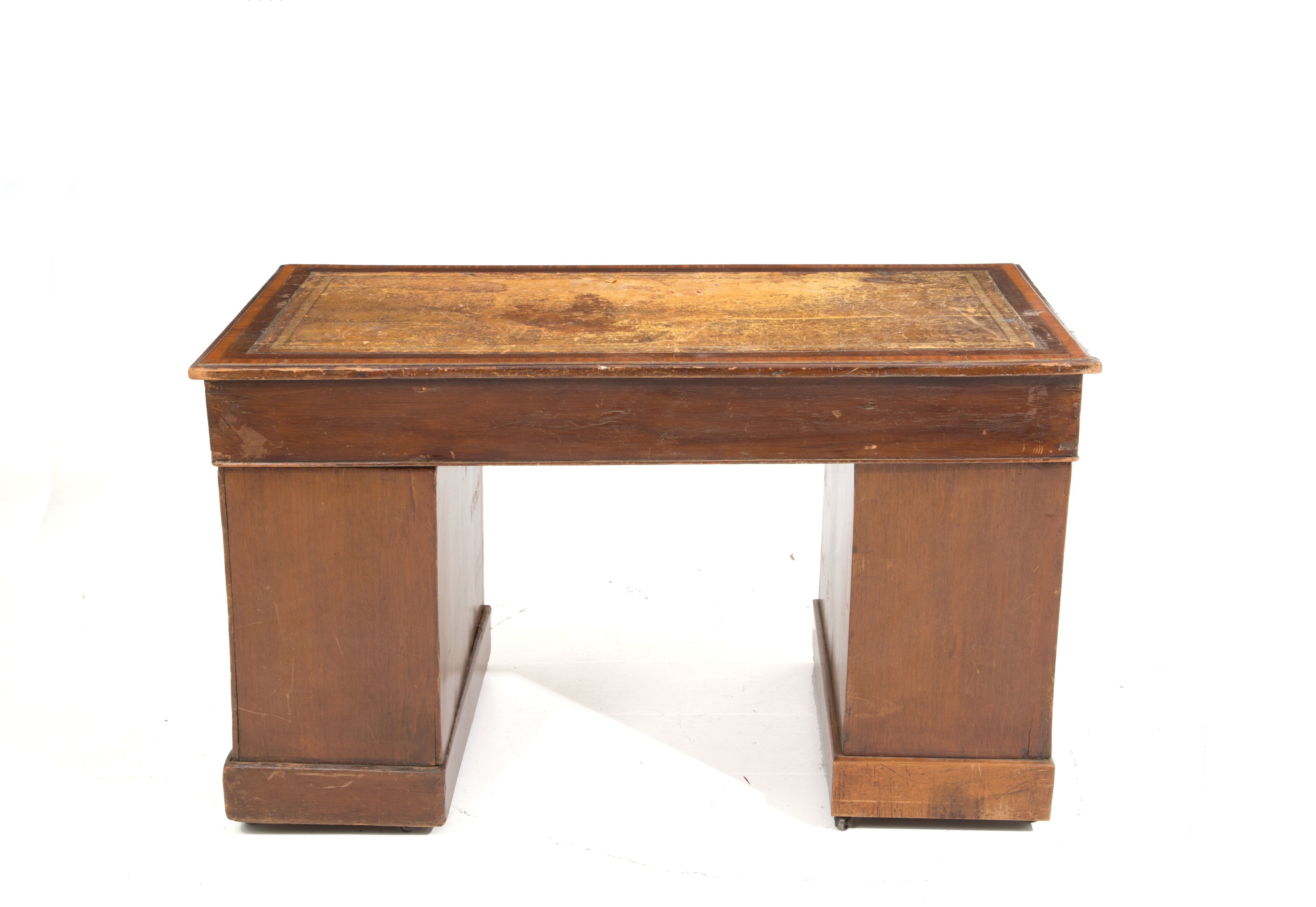 Scrivania in legno filettato