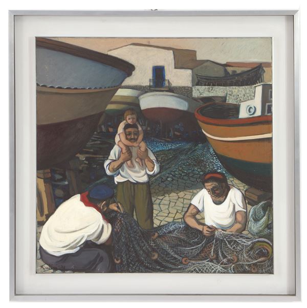 CARMELO MICALIZZI - Painting "PESCATORI"