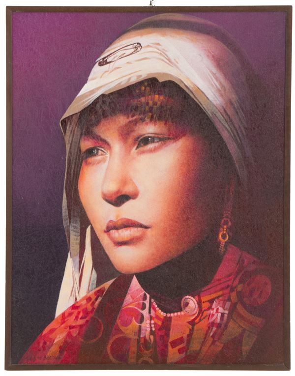 TIZIANO BERTACCO - Painting "INDIOS TRIBE"