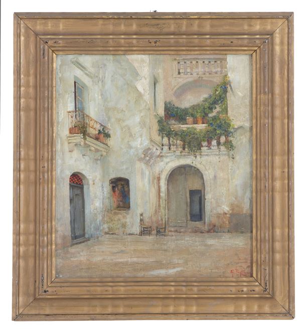 GIULIO PAGLIANO - Painting "SARA'S HOUSE, GALLIPOLI"