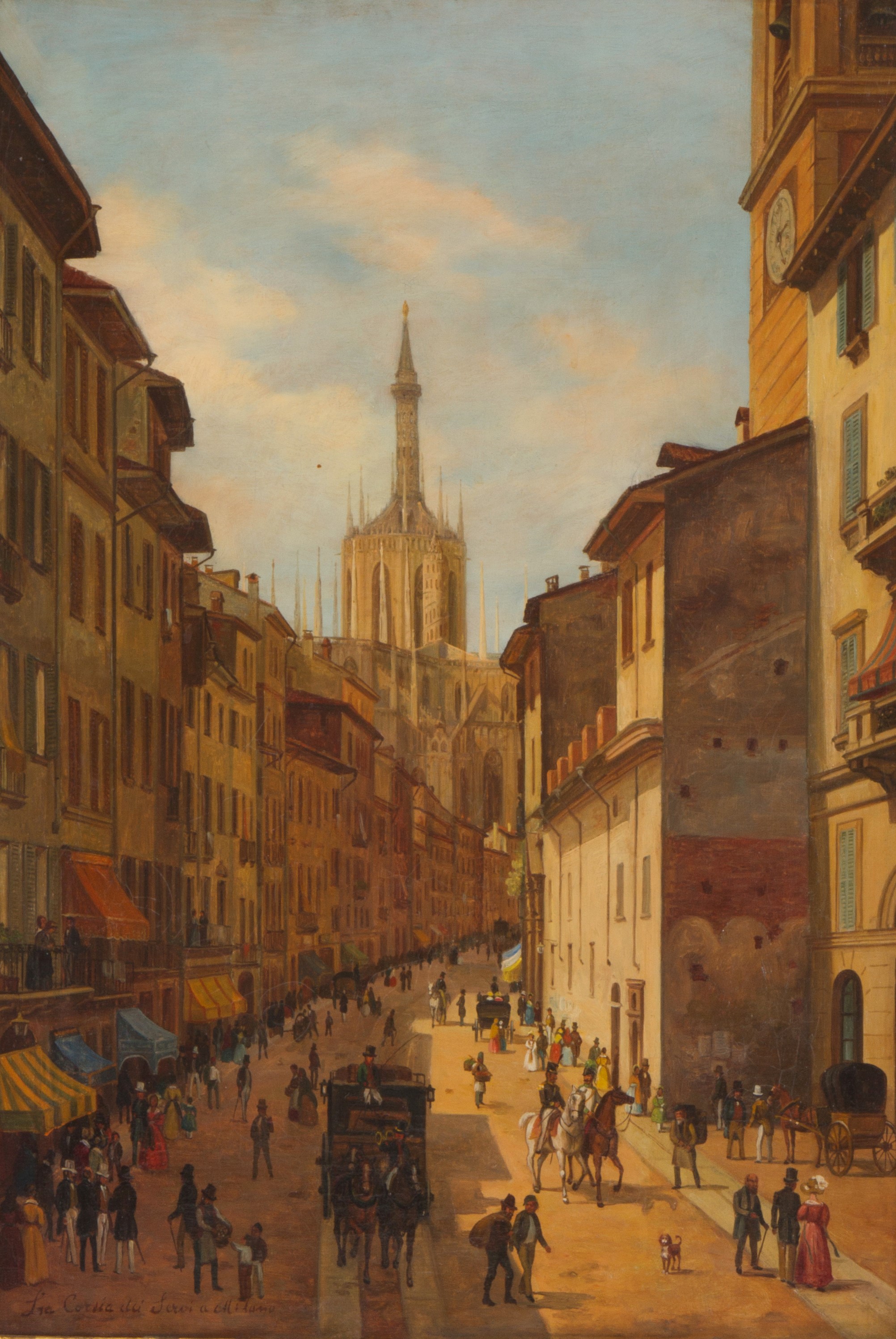 Dipinto "la Corsia dei Servi a Milano"