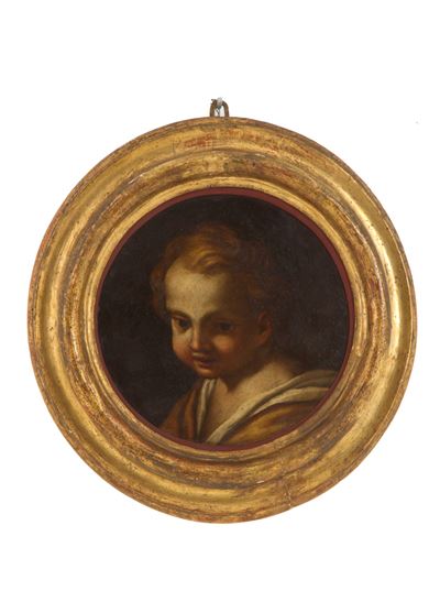 Dipinto Tondo "volto di Bambino"