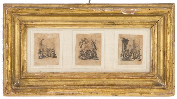Three engravings "GOSPEL SCENES"