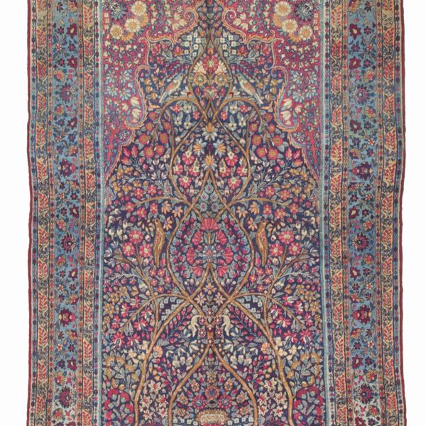 Kirman carpet Tree of Life design. Persia