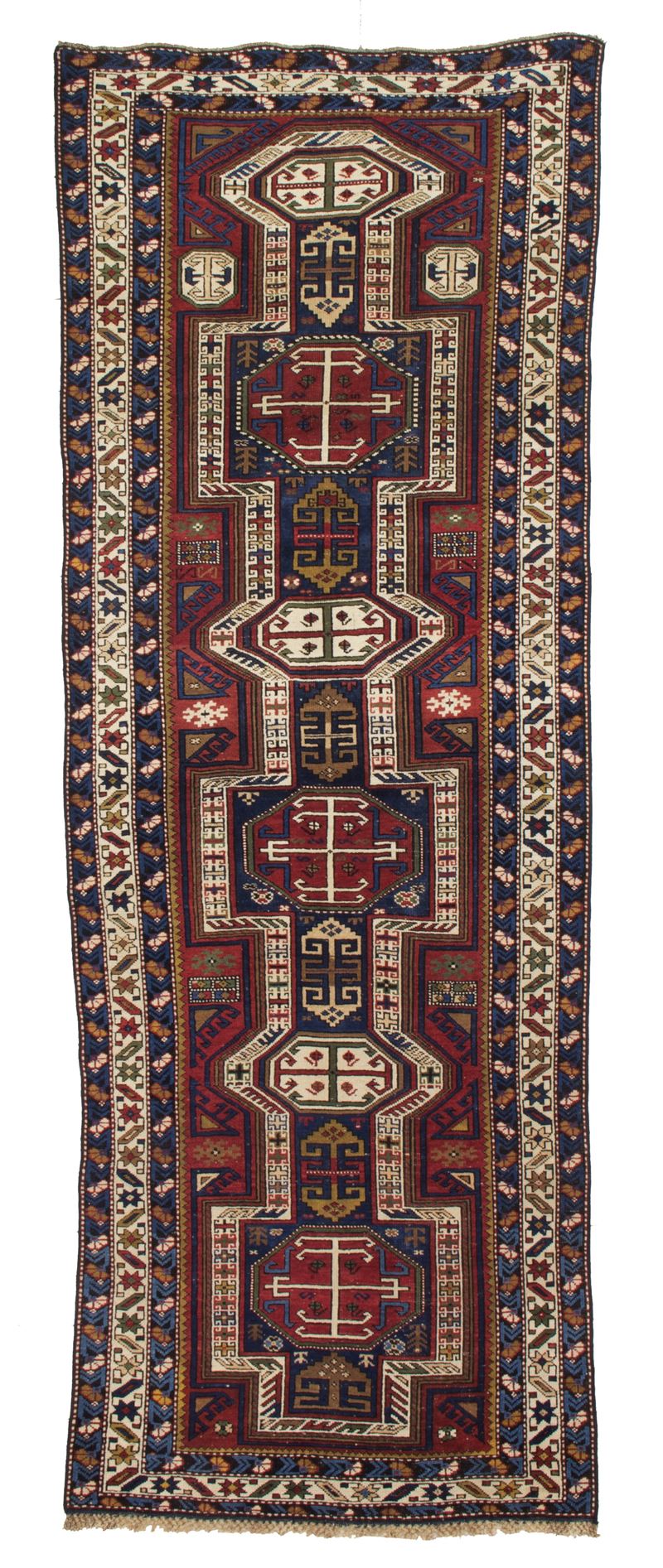 Tappeto Baku Orduch, Caucaso, fine XIX secolo, 323x120 cm