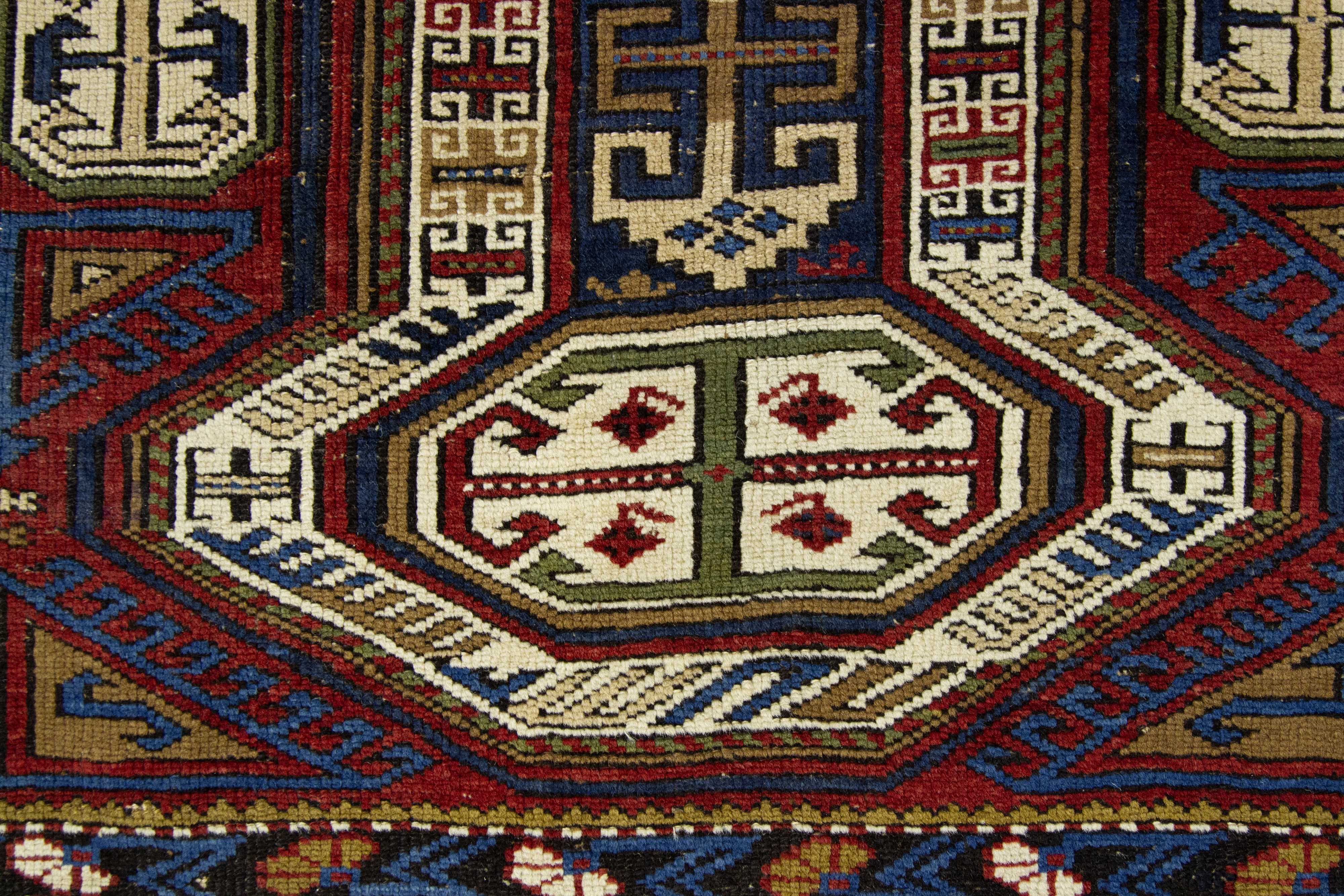 Tappeto Baku Orduch, Caucaso, fine XIX secolo, 323x120 cm