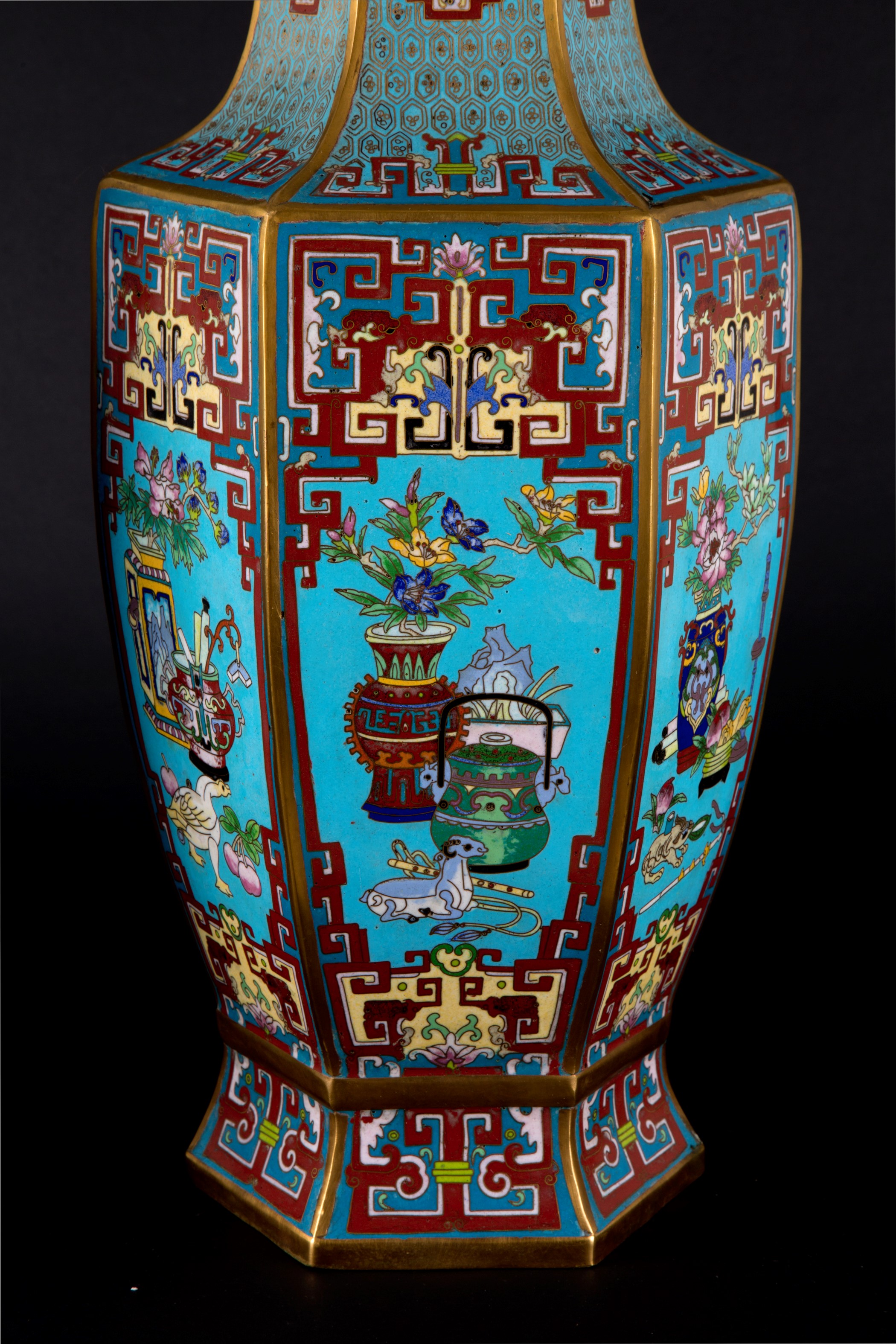 Coppia di vasi cloisonné