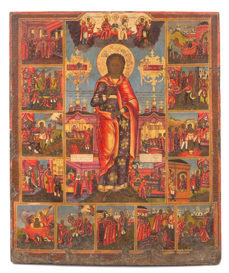 Icona "santa Caterina e Scene della Sua Vita"