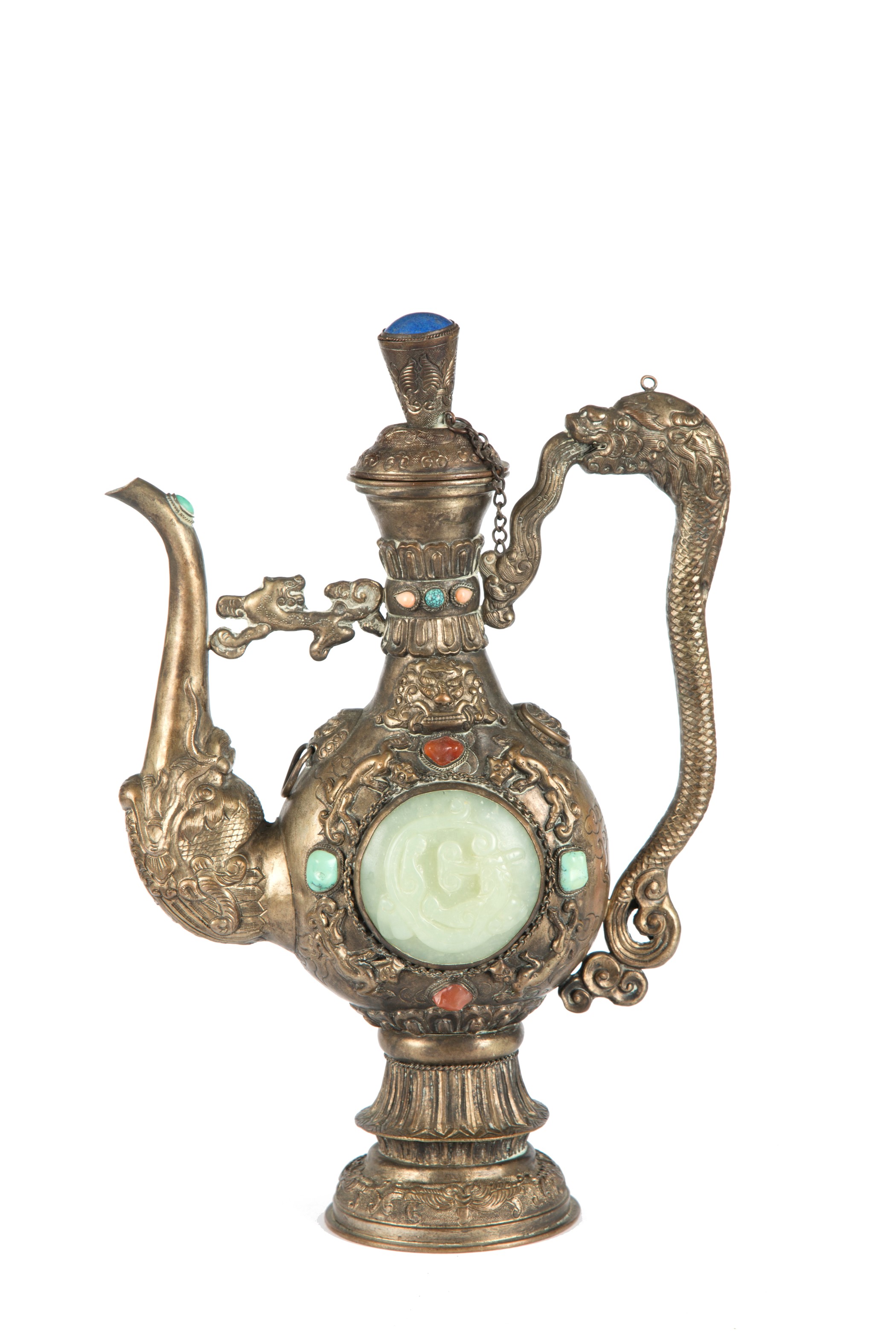 Versatoio in argento con placche