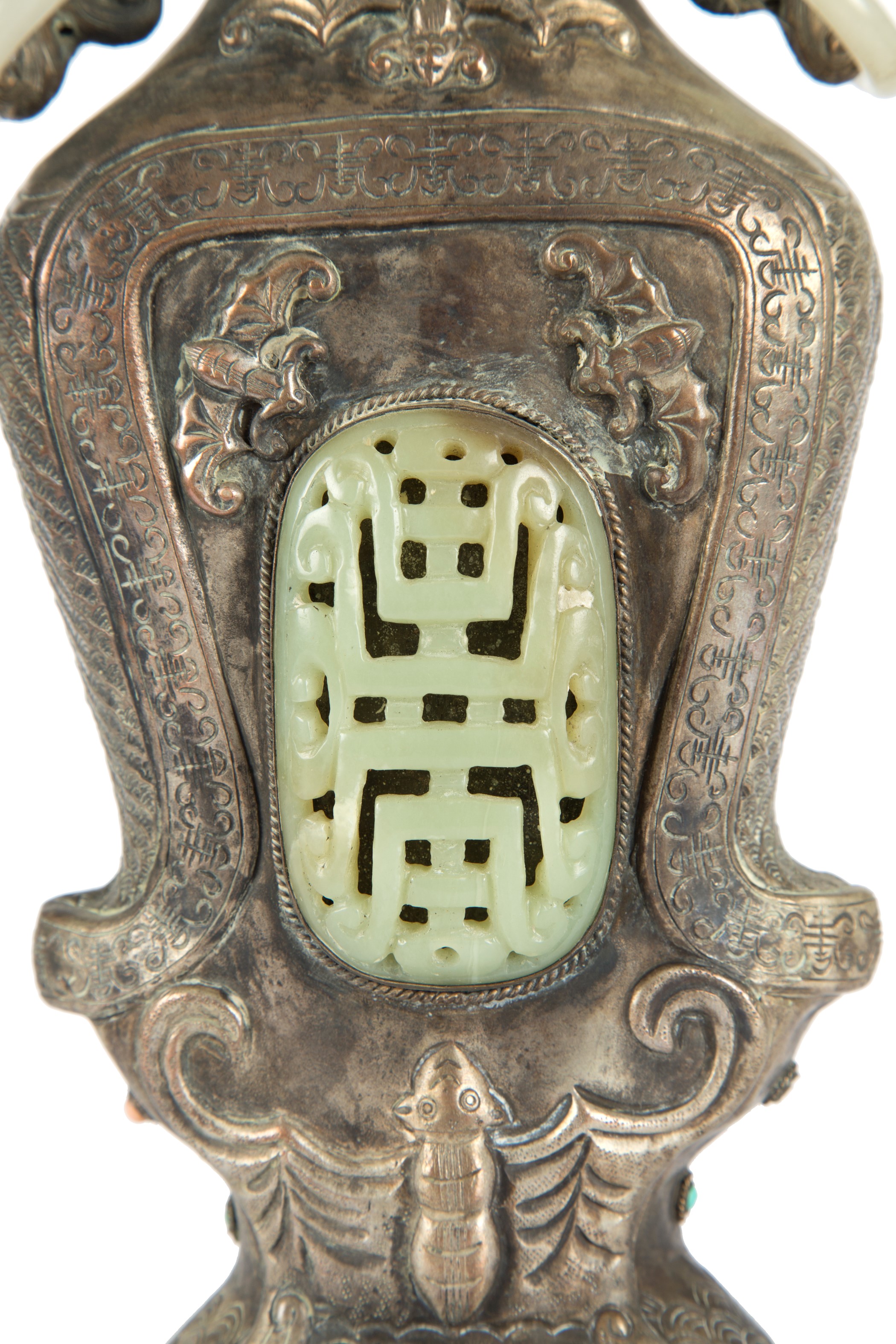 Vaso con coperchio in argento