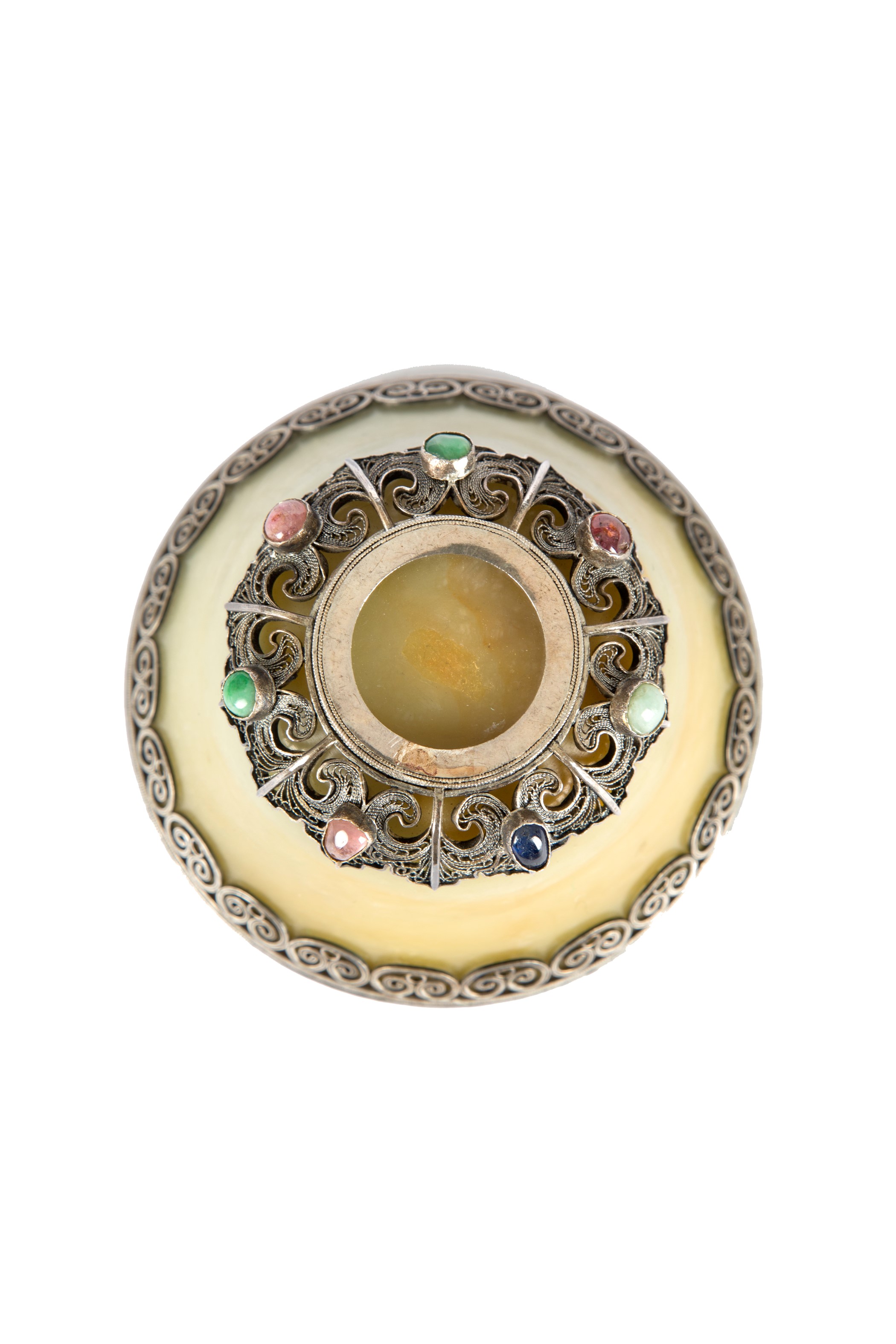 Bruciaprofumo in argento sbalzato