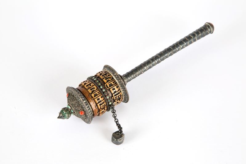 Mulino tibetano in argento