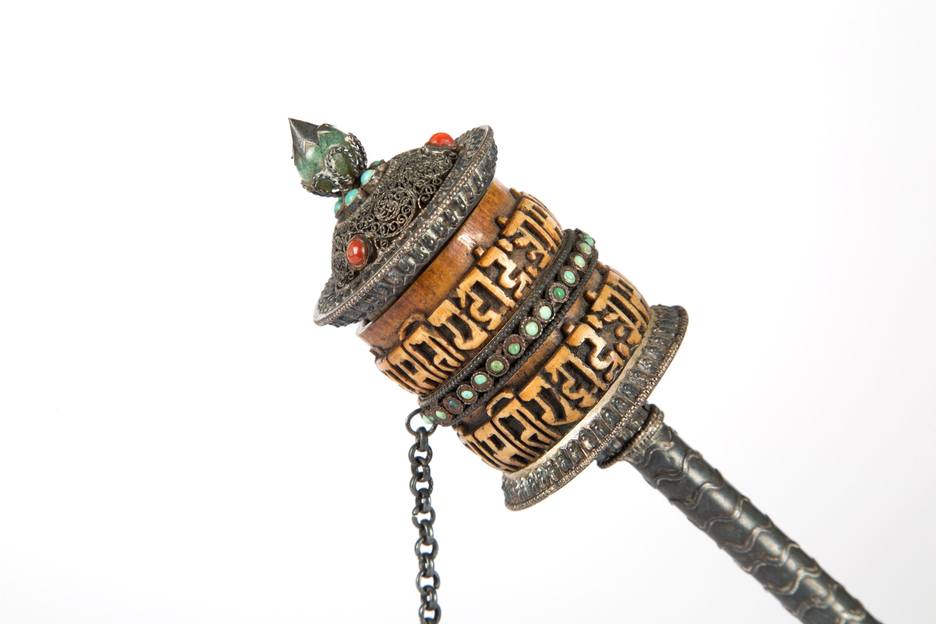 Mulino tibetano in argento