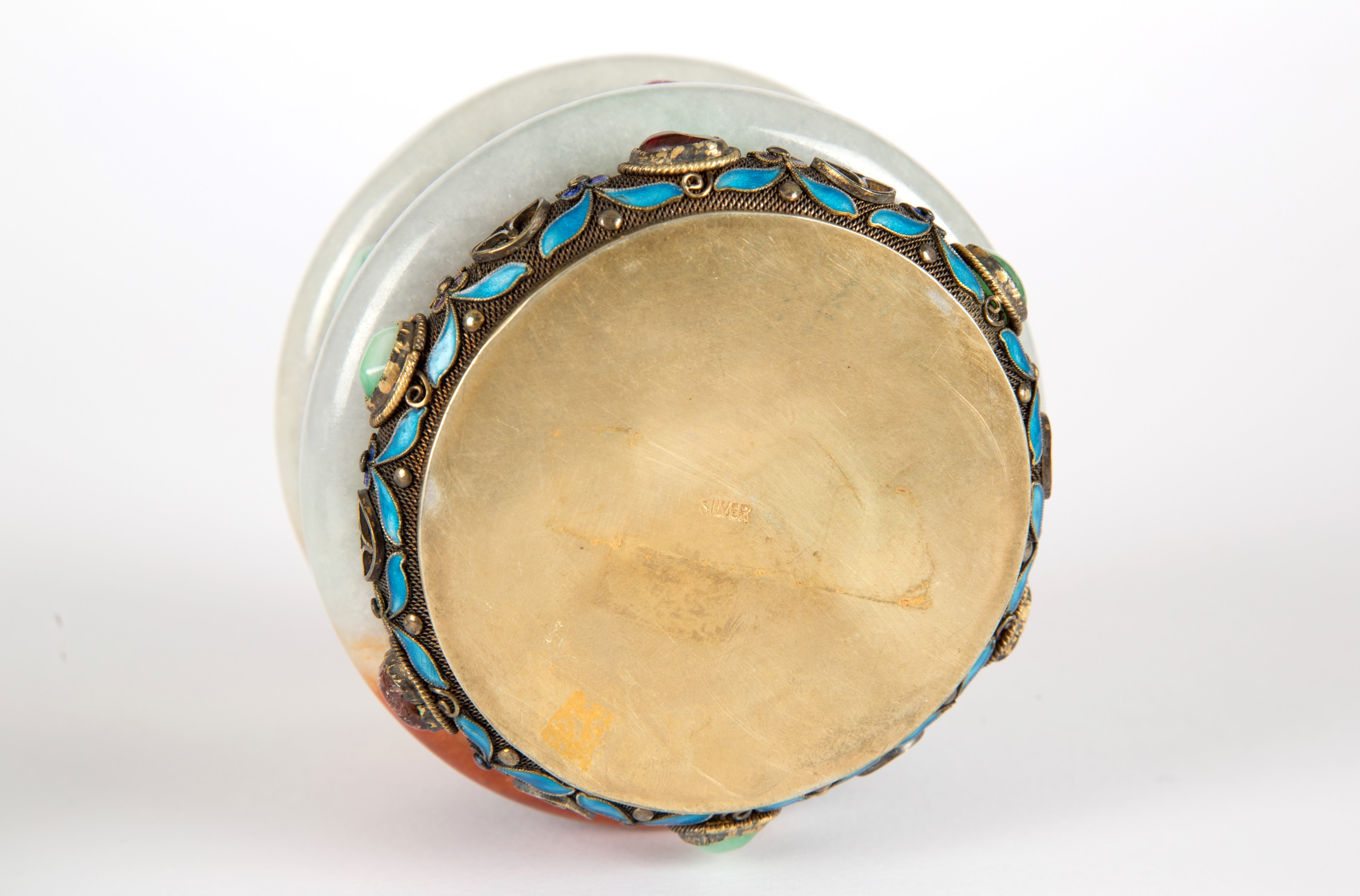 Scatola in argento dorato