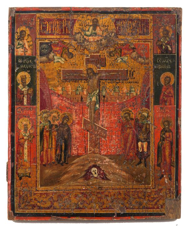 Icon "CRUCIFIXION WITH SAINTS"