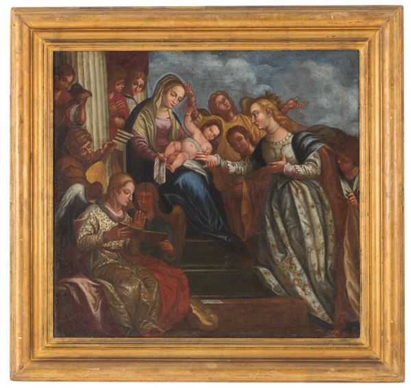 Dipinto "MATRIMONIO MISITICO DI SANTA CATERINA"