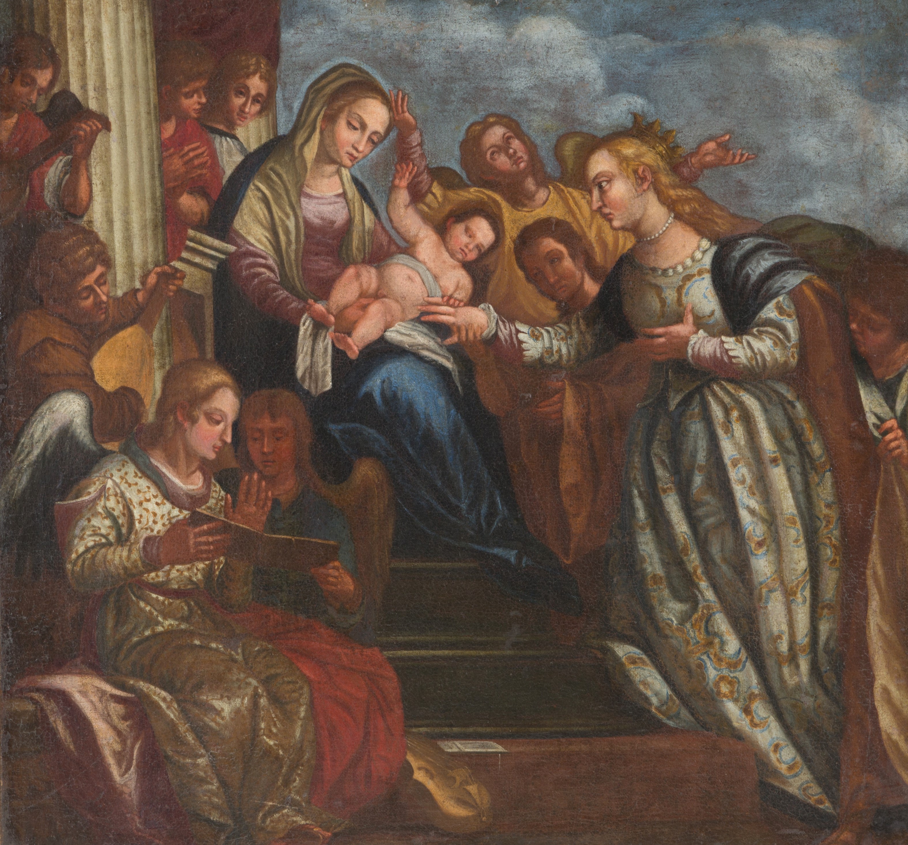 Dipinto "matrimonio Misitico di Santa Caterina"