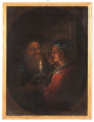 Dipinto "personaggi in Lettura"