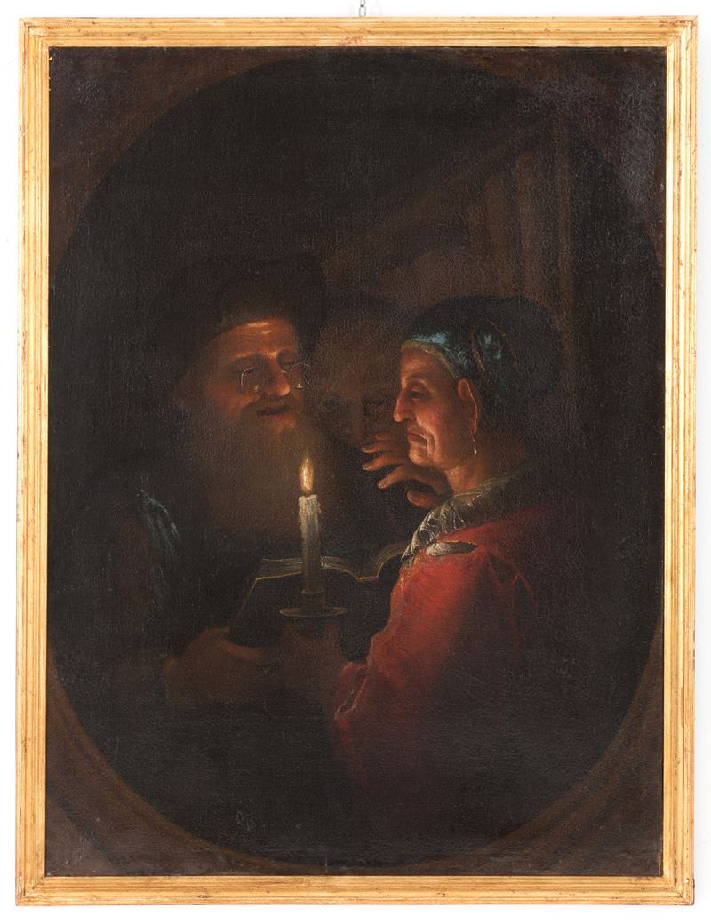 Dipinto "personaggi in Lettura"
