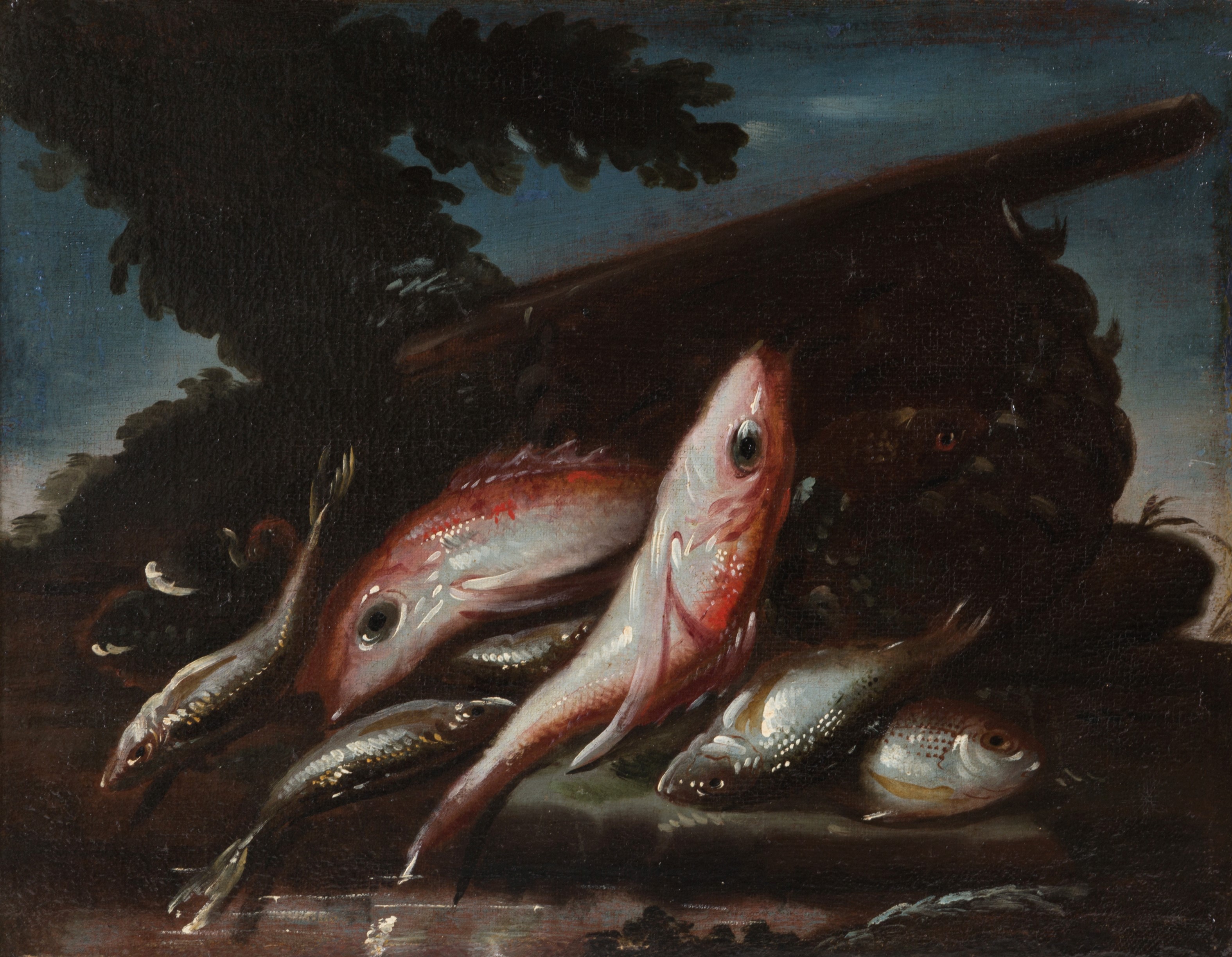 Dipinto "natura Morta con Pesci"