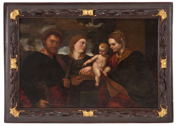 Painting "MADONNA WITH CHILD AND SAINTS"