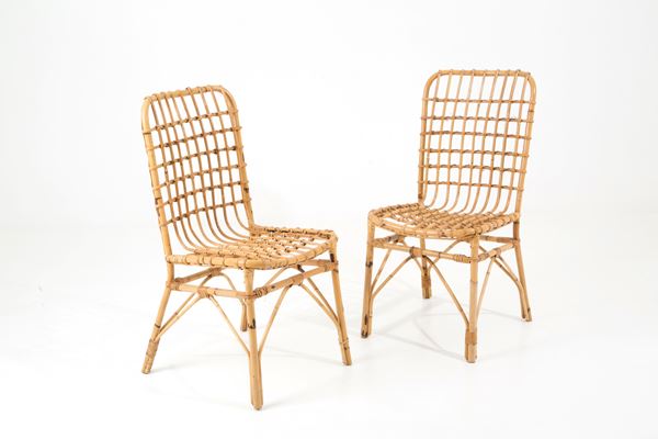 Pair of rattan chairs