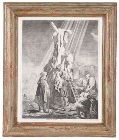 Incisione "deposizione dalla Croce"