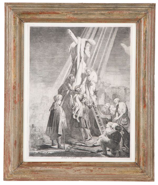 Incisione "DEPOSIZIONE DALLA CROCE"