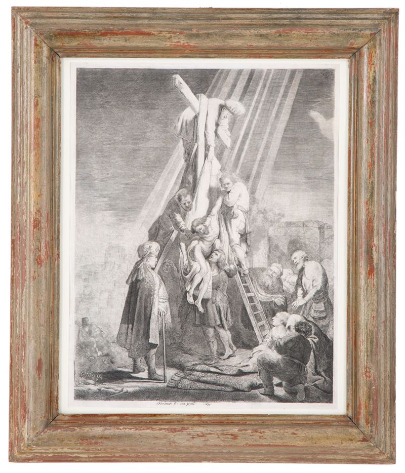 Incisione "deposizione dalla Croce"